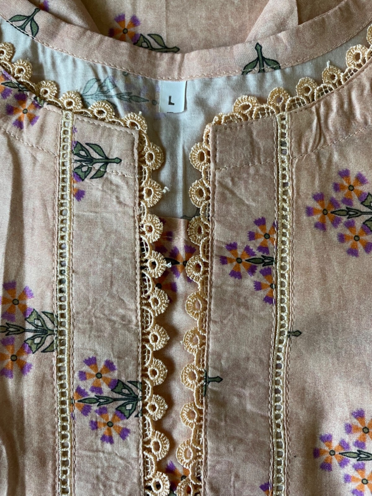02 piece Printed Lawn/cotton suit Size L.