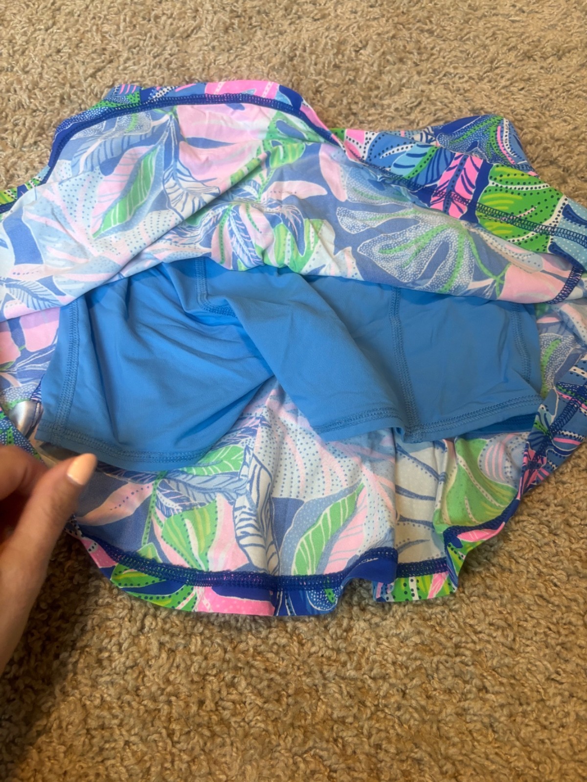 lily pulitzer skort size xxs pink blue multi