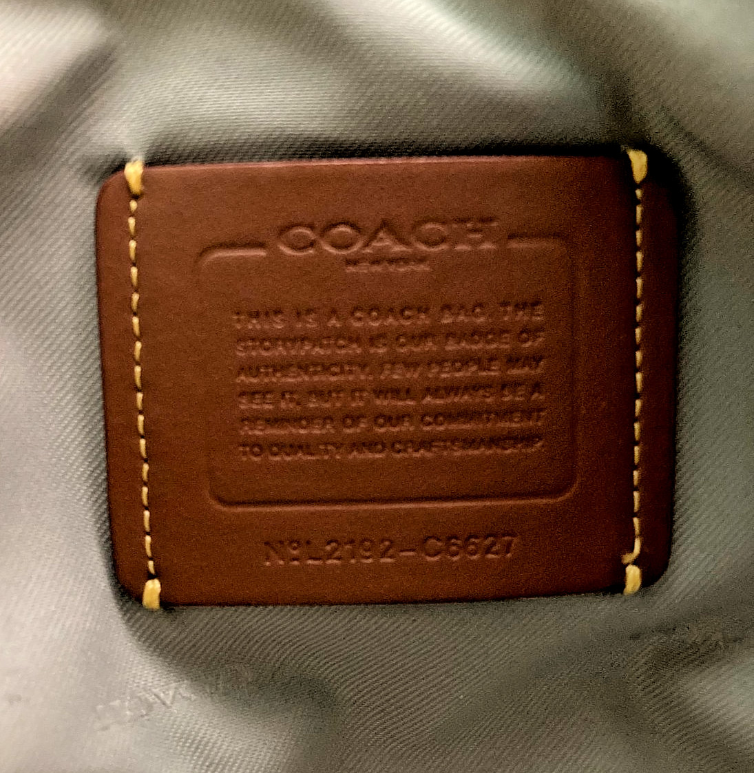 COACH ” LORI” CARRYALL STYLE SHOULDER BAG IN PALE GRAY PEBBLED LEATHER_NO. C6627