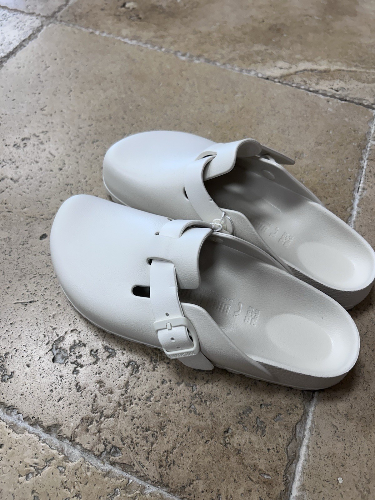 Birkenstock Eva Boston Eggshell Size 38 Women’s 7