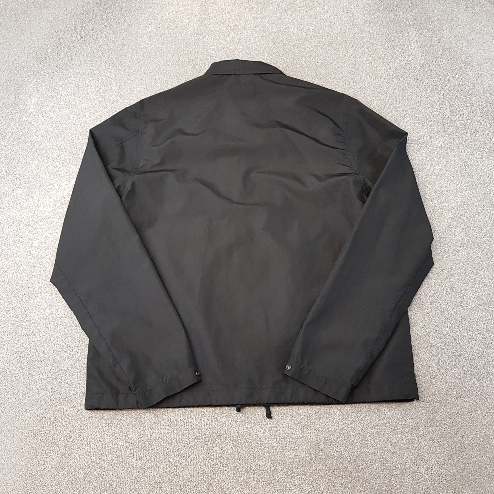 Nudie Jeans Mens Jacket Medium Black Coach Snap Casuals Mods Liam Lightweight