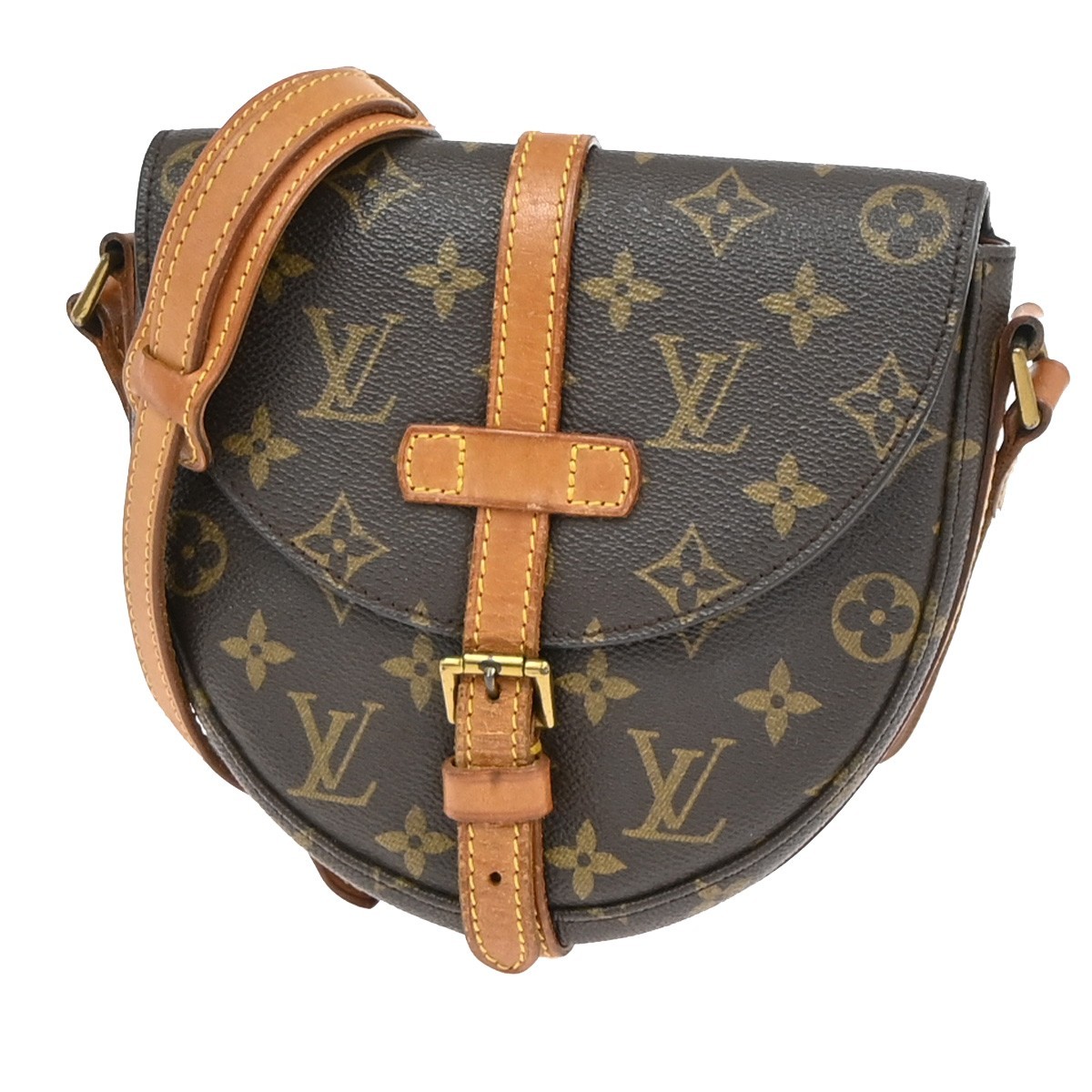 LOUIS VUITTON Chantilly PM Shoulder Bag Monogram Leather Brown M51234 80KD409