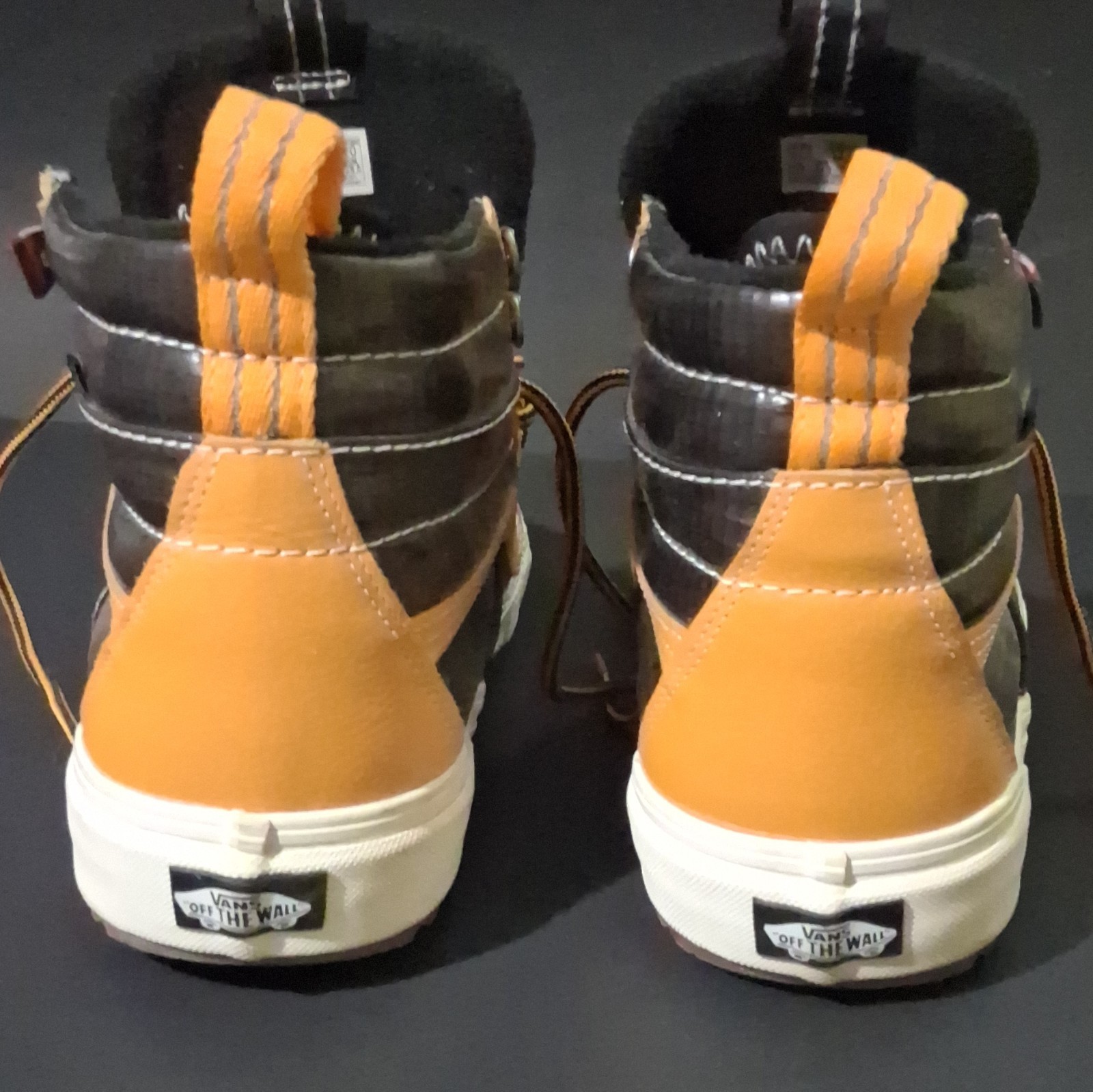 VANS Off The Wall UltraCush High Top Bullhide Leather Sneakers Brown/Black 10.5