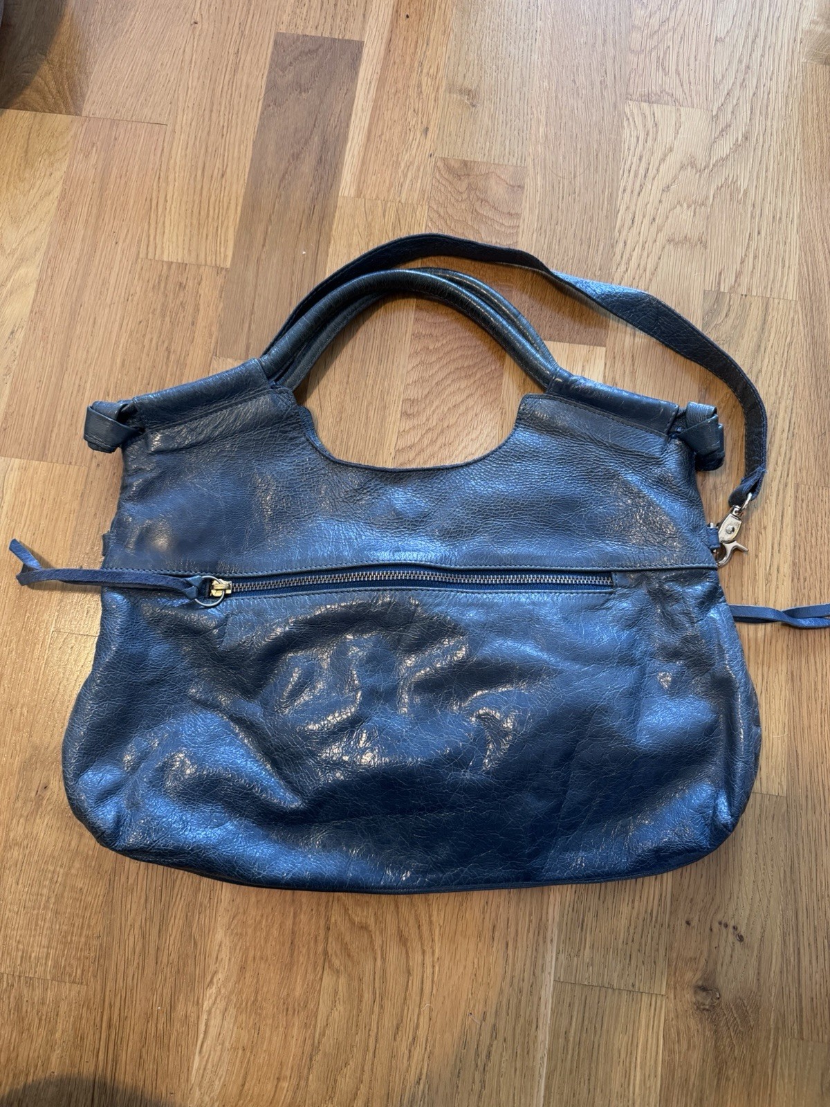 Foley+Corinna BlueGreen Satchel Top Handle, Detachable Strap, Zip, Gold Hardware