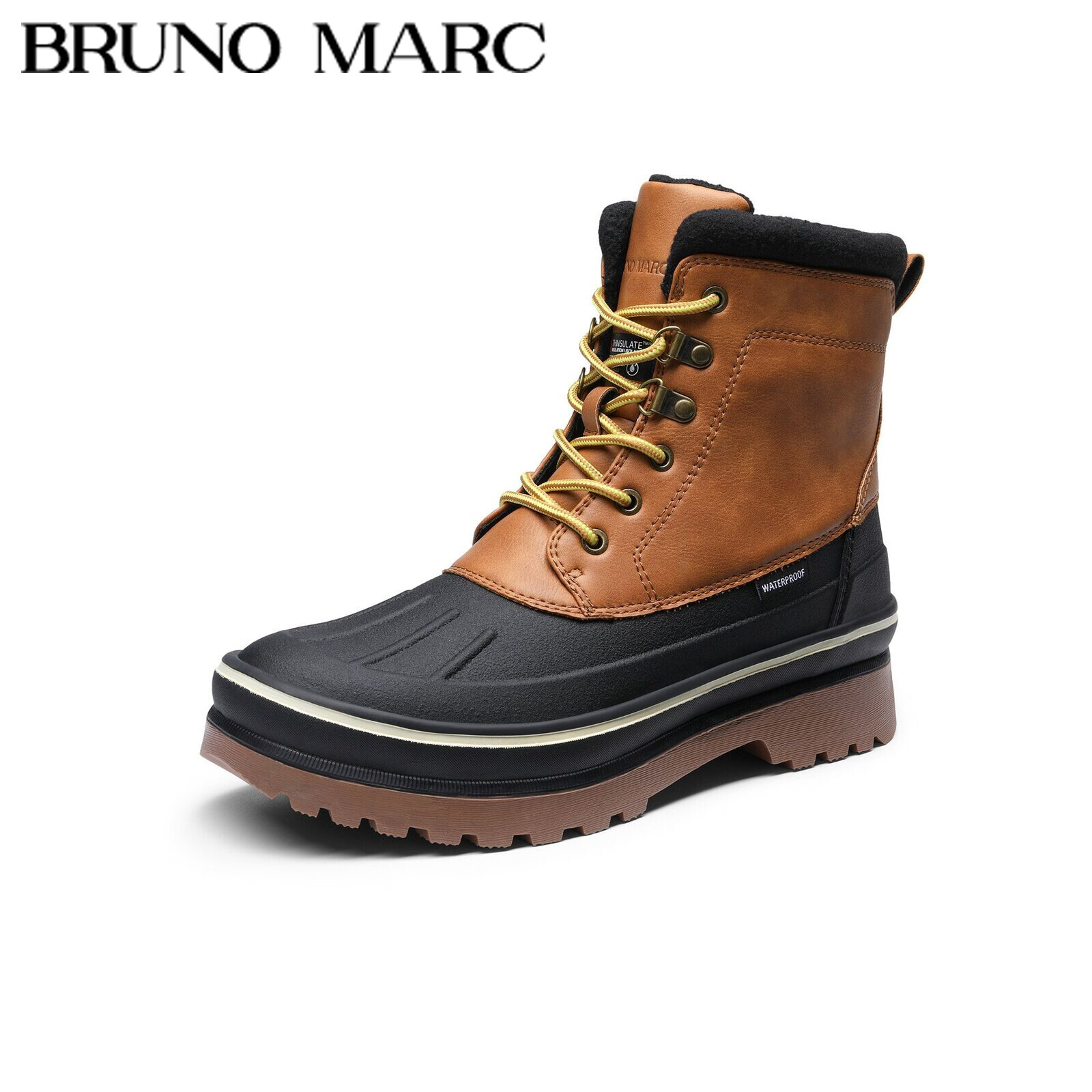 Men’s Insulated Waterproof Snow Boots Warm Fur Outdoor Winter Shoes