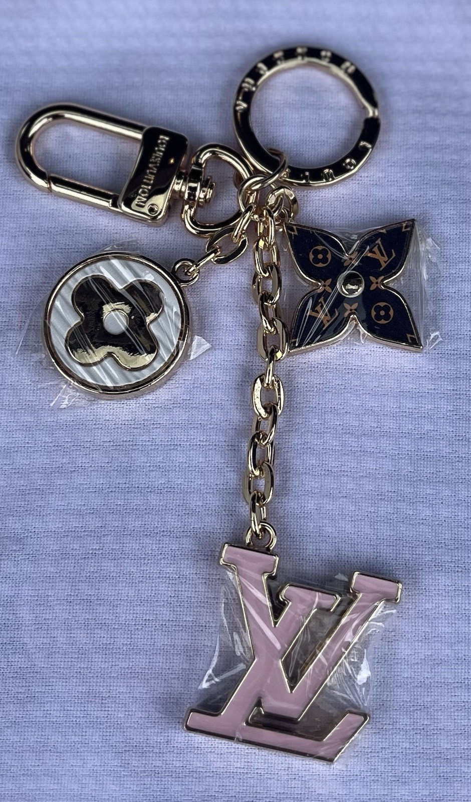 Louis Vuitton Long Bag Charm Accessory Chain | Decorative Handbag Charm – Gold