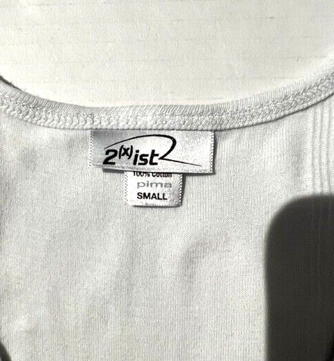 New 2(x)ist Super Soft Pima Cotton Ribbed Tank Top Underwear sz S #201