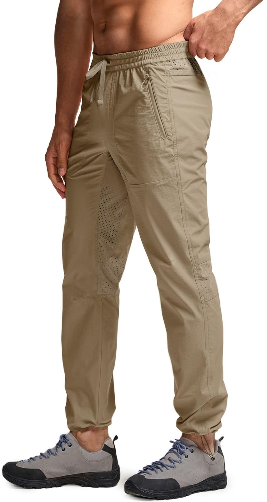 Men’s Lightweight Vent Hiking Pants, Water-Resistant & Breathable Sports Outd…