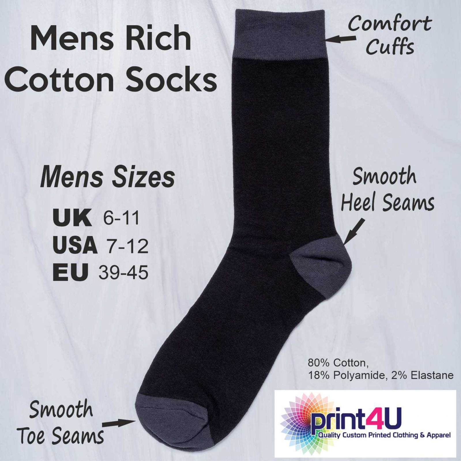 Grumpy Git 60th Men’s Black Socks Funny Joke Gift For 60 Year Old