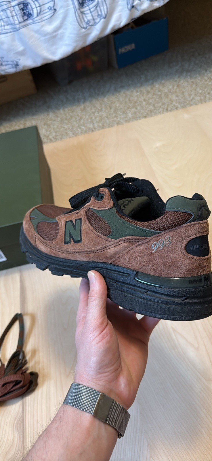 New Balance Aimé Leon Dore x 993 Made in USA Beef & Broccoli Suede MR993ALD