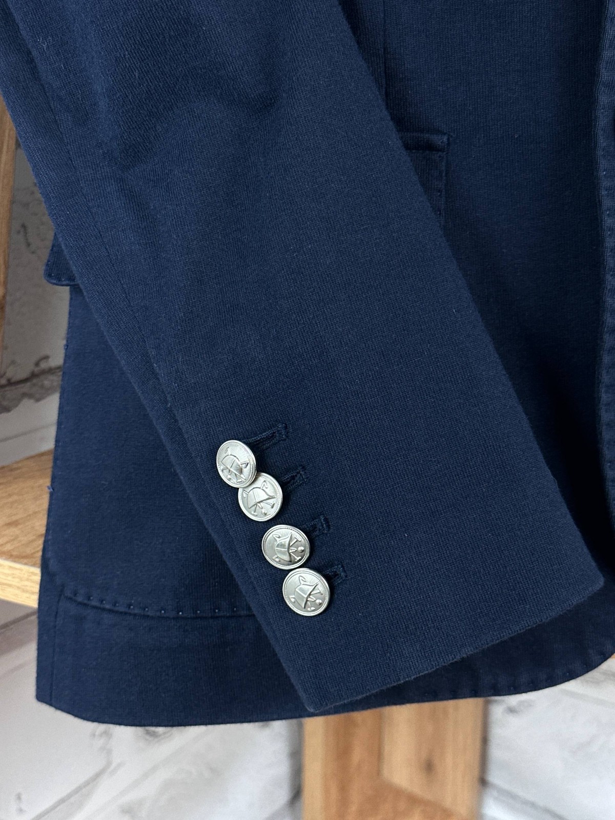 💄Ralph Lauren Navy Blue Stretch Cotton Blazer Jacket Navy SZ 4 (US DUTIES PAID)