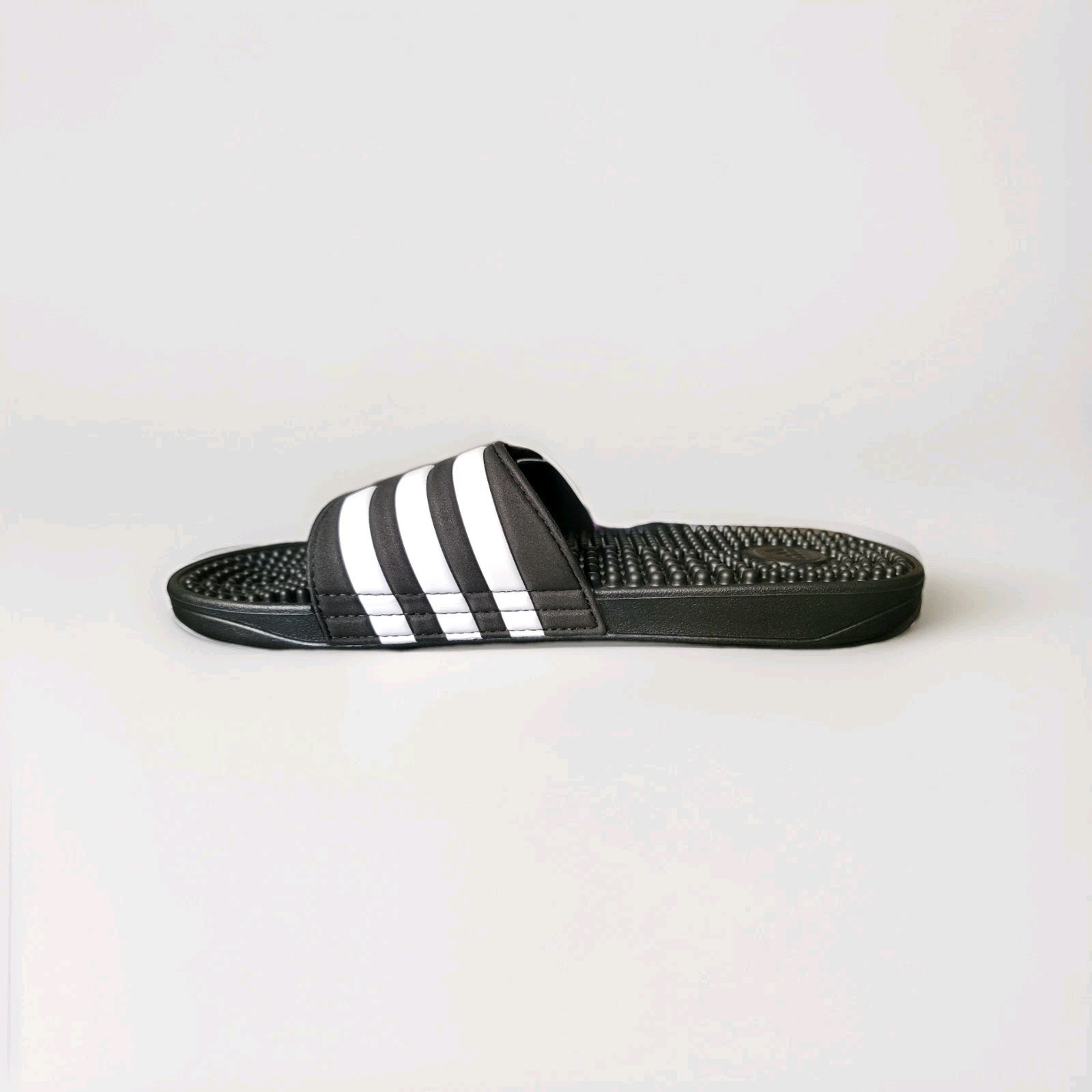 adidas Adissage Men’s Slides – Core Black/Cloud White/Core Black, US 12