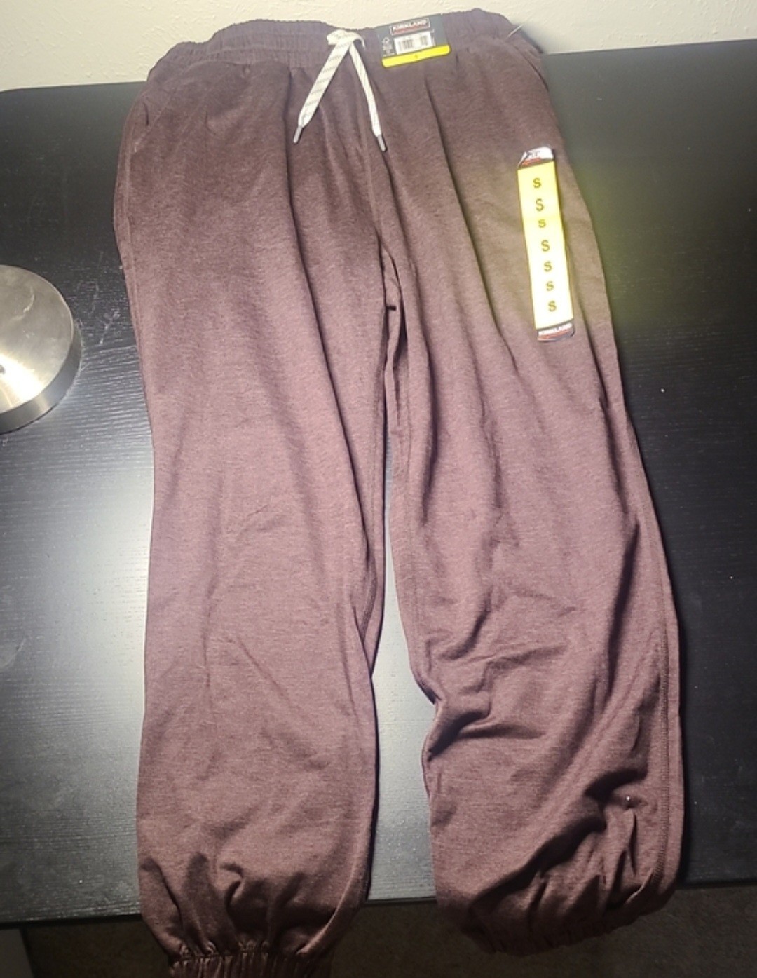 Kirkland Signature Women’s Jogger Pants Drawstring Elastic Waist Brown Size S