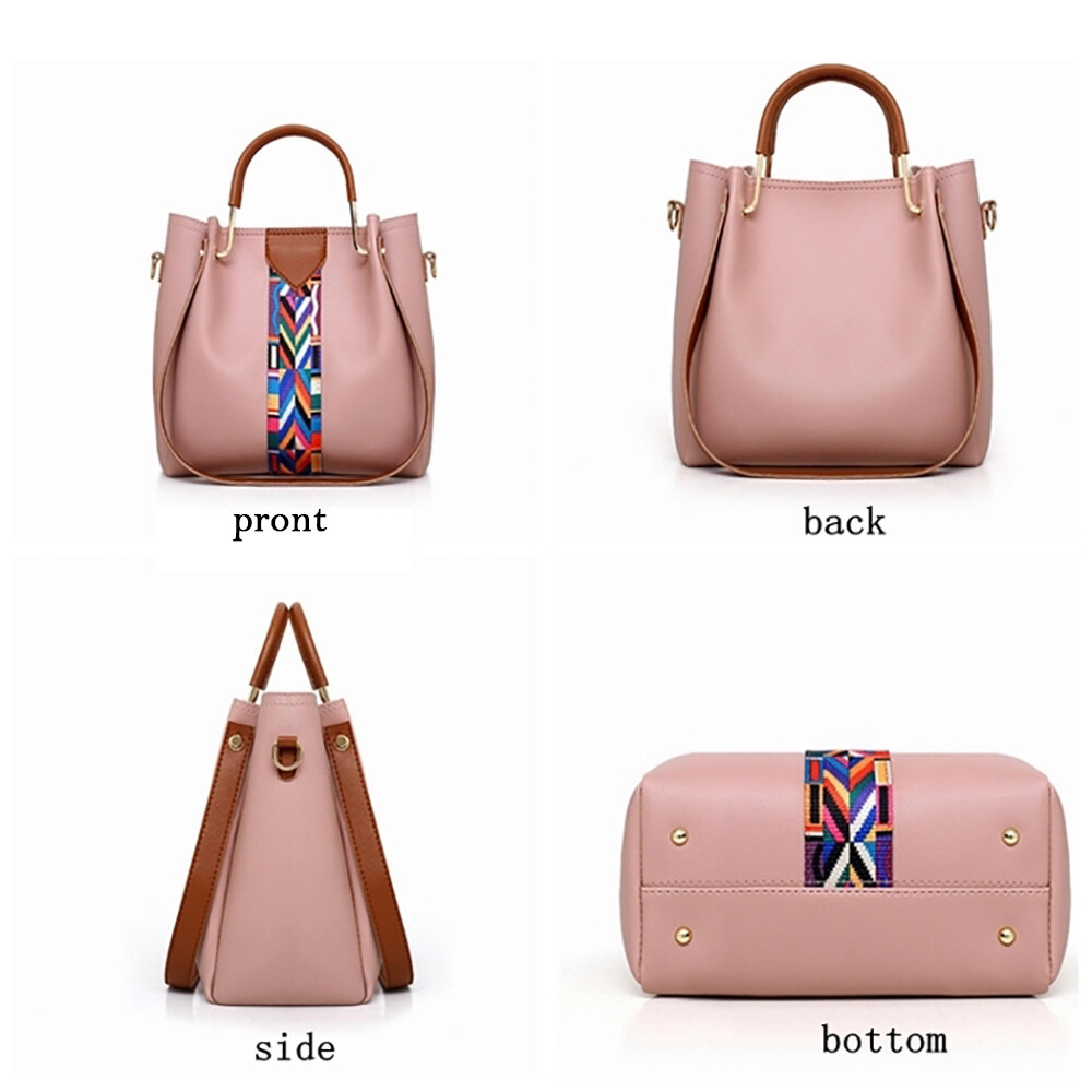 4Pcs/Set Women Lady Leather Handbags Messenger Shoulder Bags Tote Satchel Purse