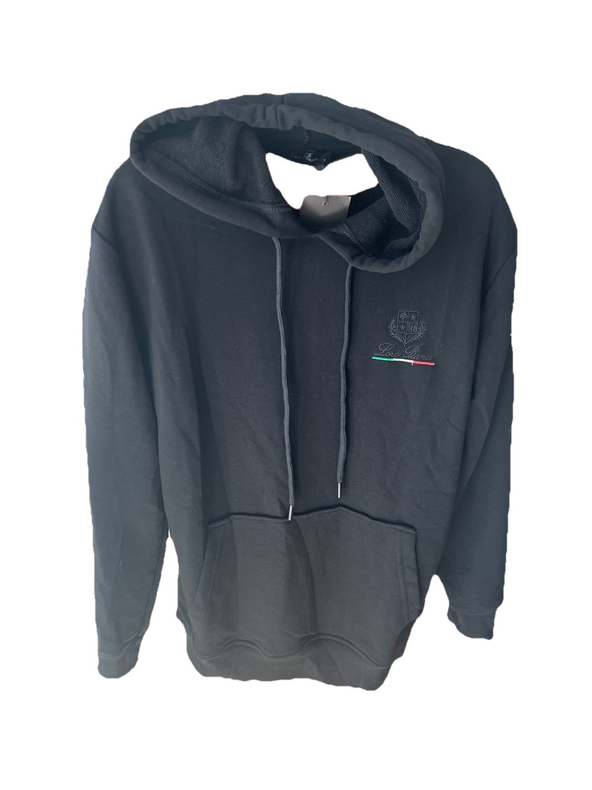 Loro Piana Black Cotton Hoodie For Men Size M