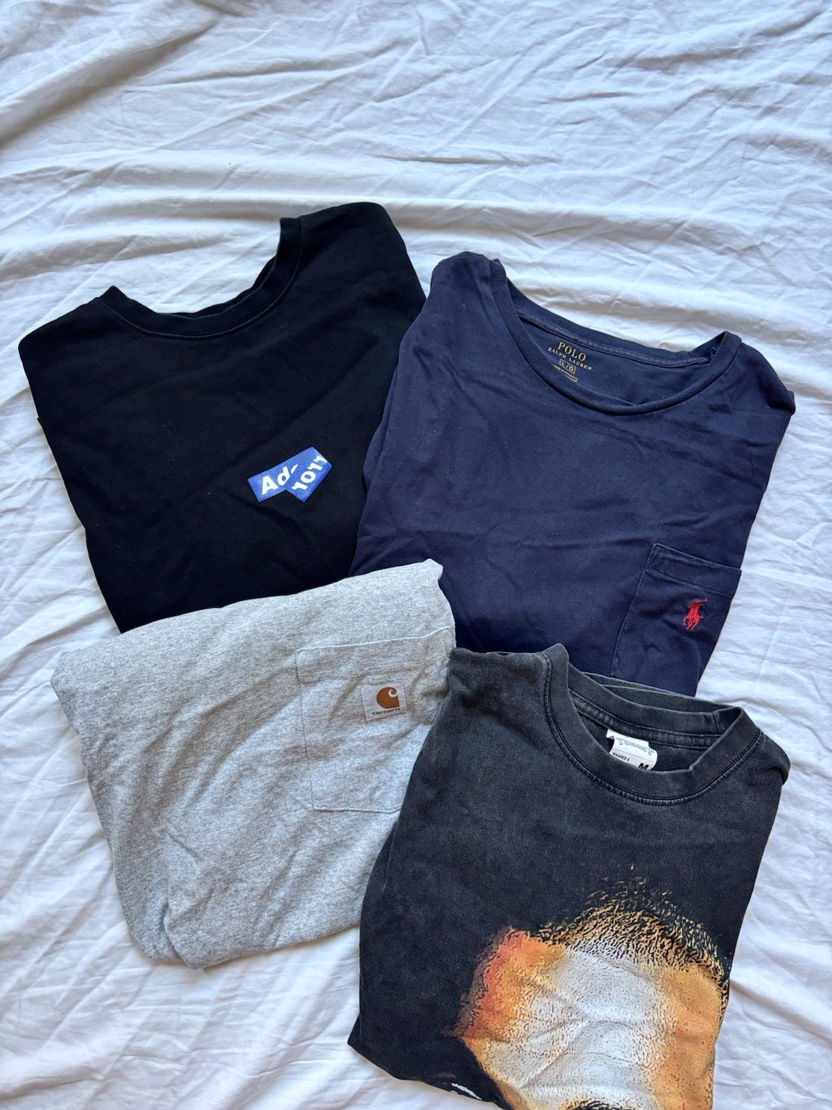 T-Shirt Bundle | Polo Ralph Lauren, Carhartt, Kanye West, ADVISRY | Size M-L