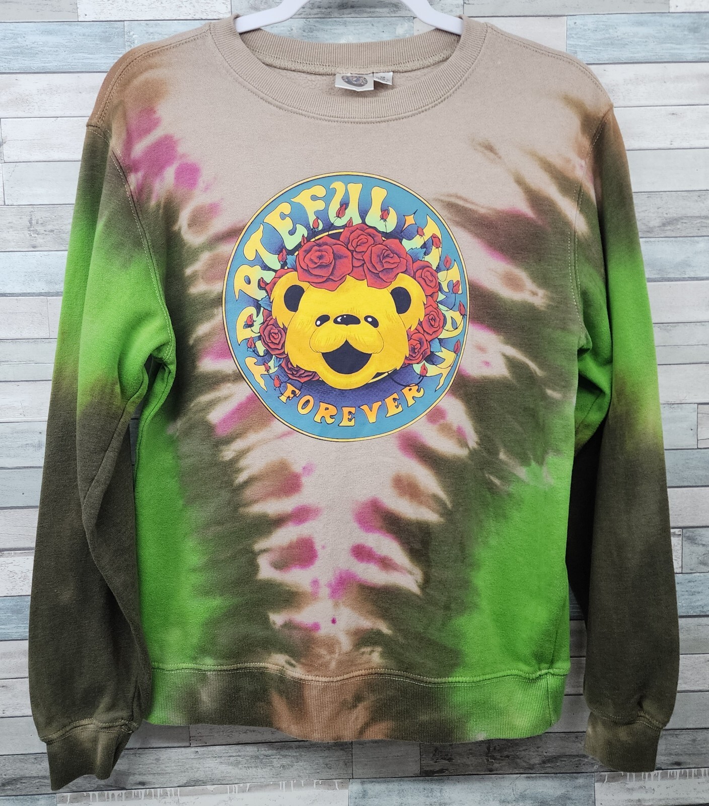Grateful Dead Sweatshirt XS Womens Multicolor Tie Dye Crew Neck Pullover