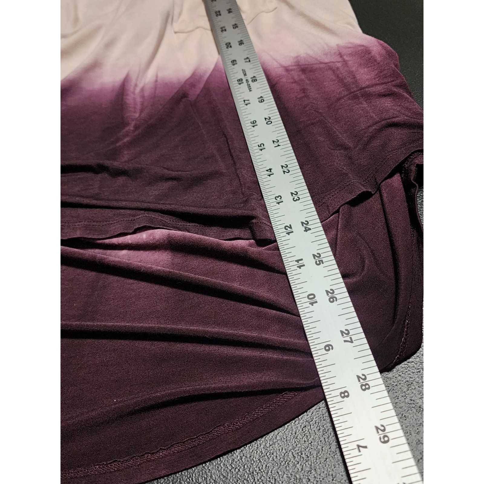 Unbranded Tunic Top Draped Open Back Ombre Large Purple Beige