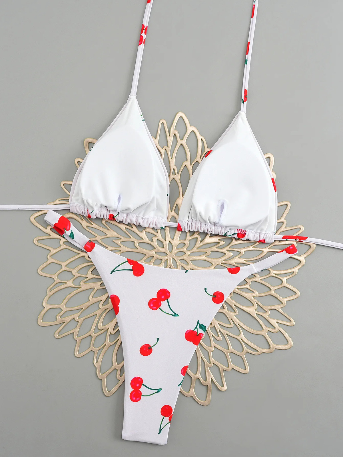 Womens Sexy Leopard String Bikini Push Up Brazilian Swimwear Thong Bathing Suits