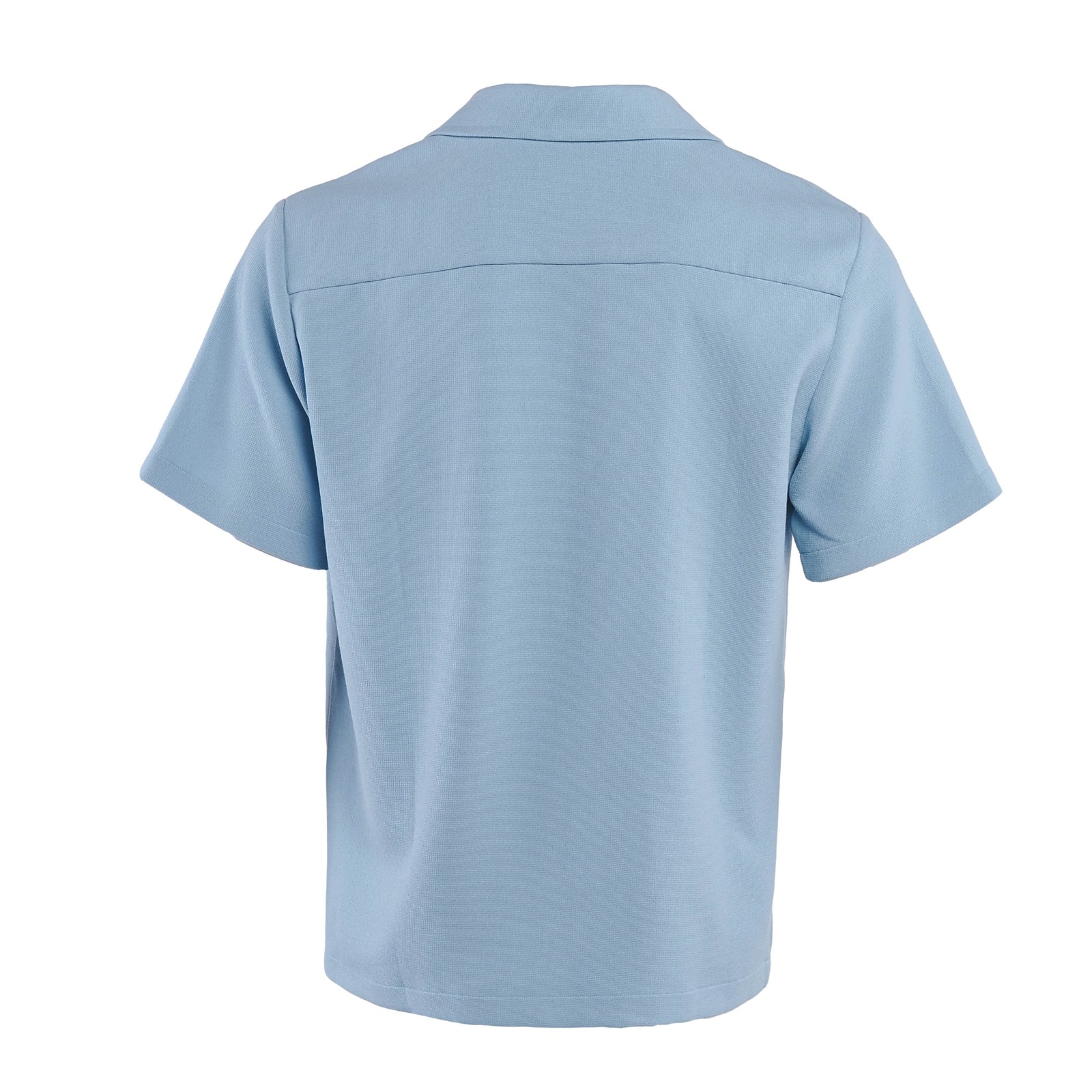 Sandro shirt blue size S men’s knitted shirt short sleeve spread collar shpcm00401