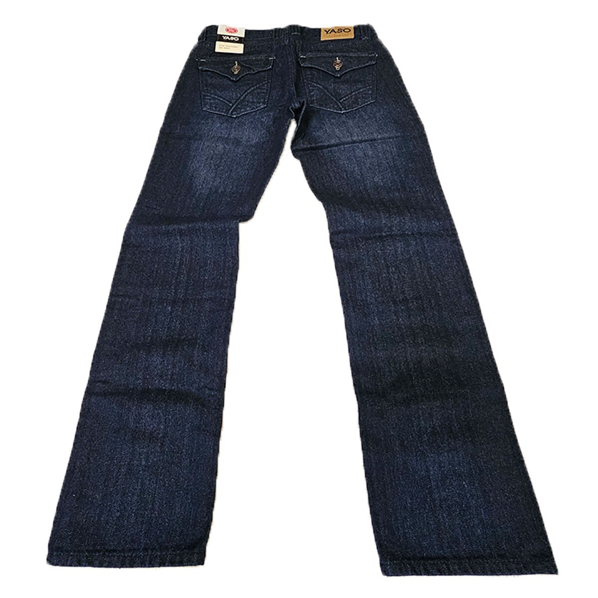 Yaso Men’s Dark Blue Classic Straight Leg Denim Jeans 30 32 34 36 X L33