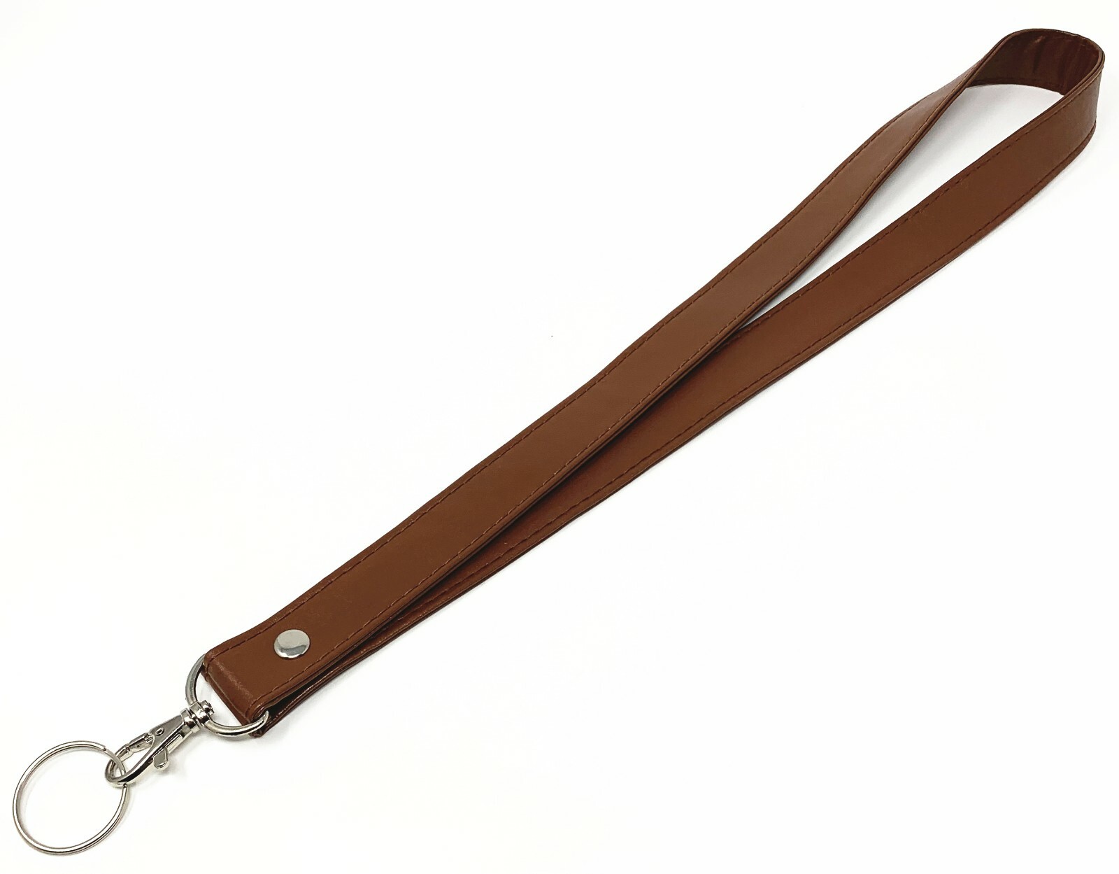 Black, Brown, Lavender Wide Leather Neck Lanyard for key, ID badge holder