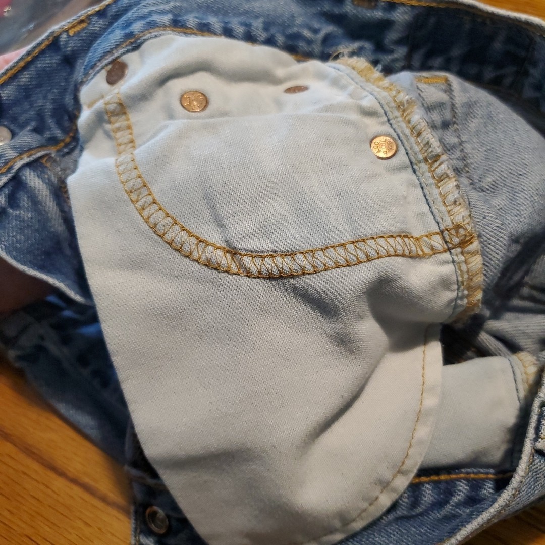 Vintage Levi’s 550 Blue Denim Jean Shorts 7X Reg Kids Red Tab Vintage