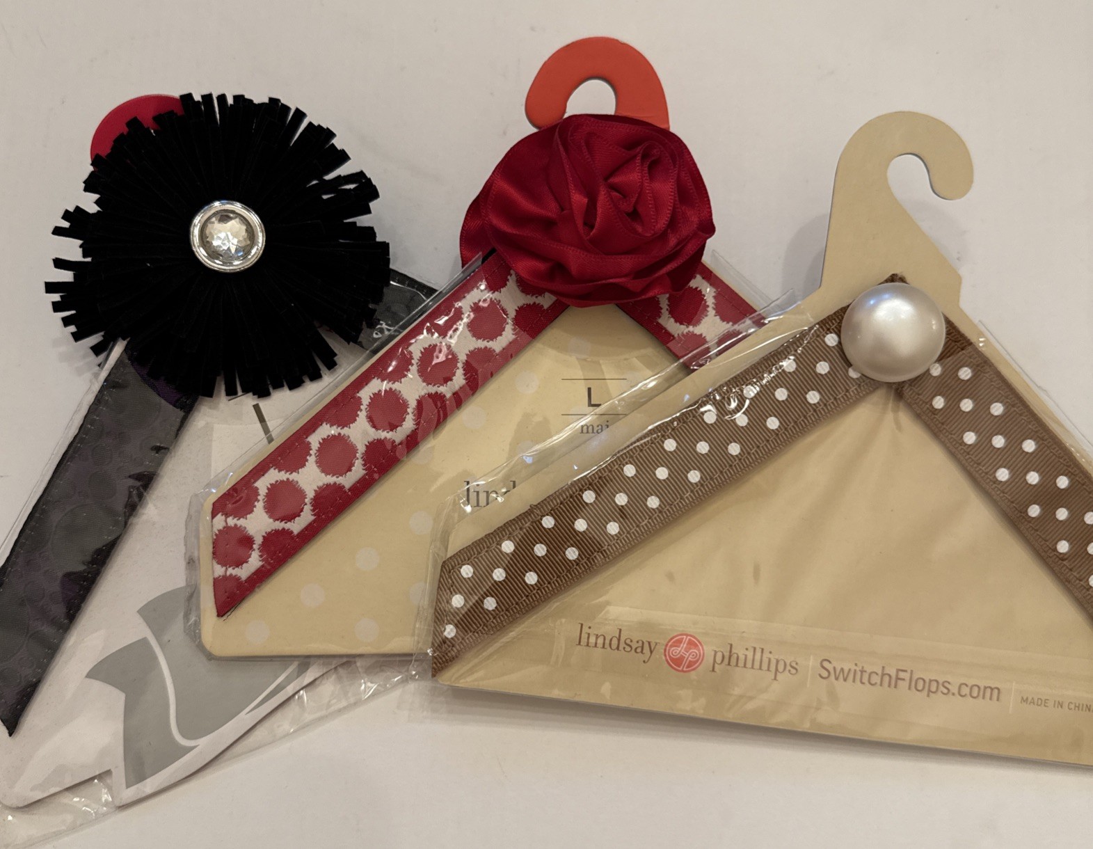 NWT SwitchFlops Lindsay Phillips Lot Of 3 Interchangeable Straps Sz Large 9 – 11