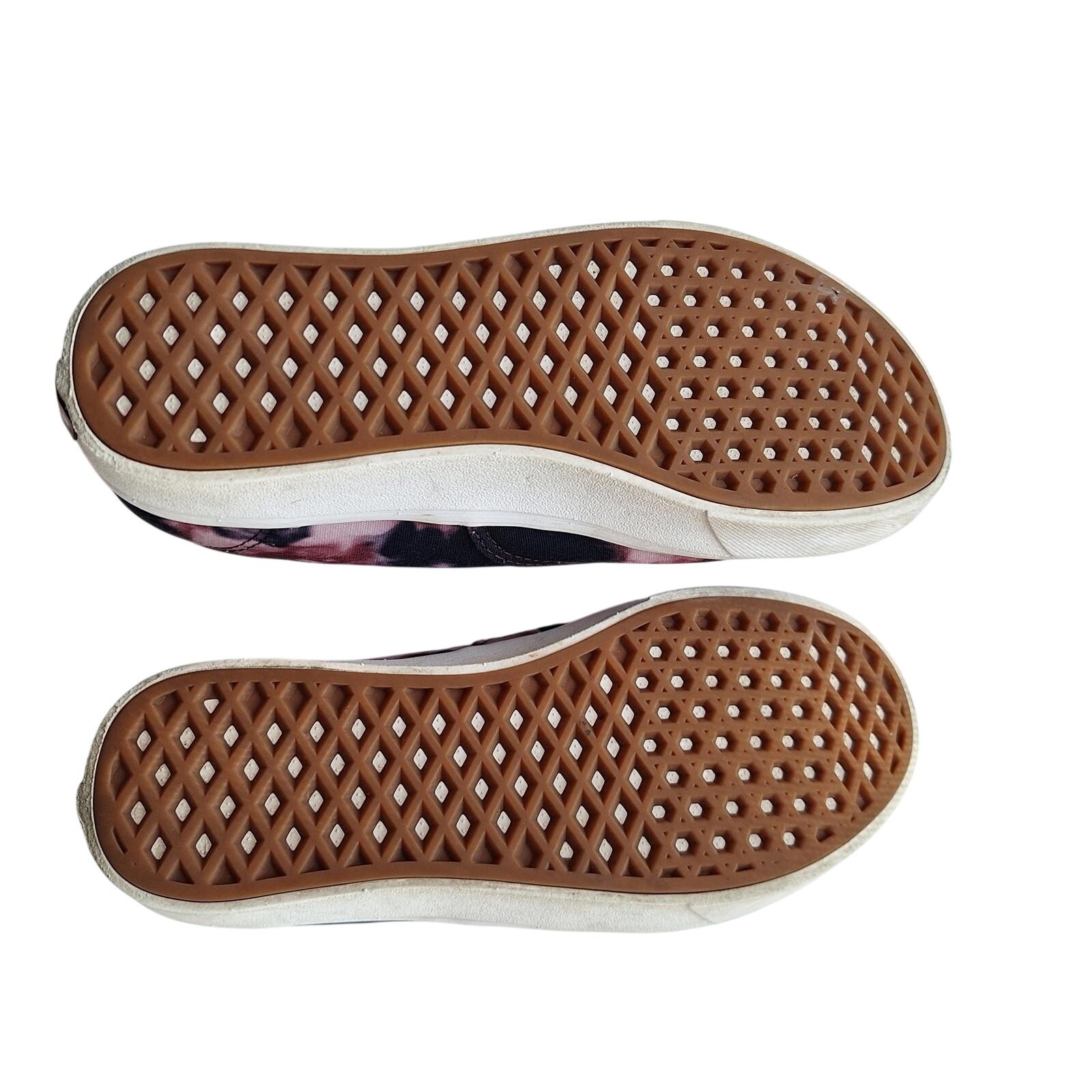 Vans Authentic Tie Dye Burgundy Black White Skate Shoes Men 6.5 Women 8 Low Top