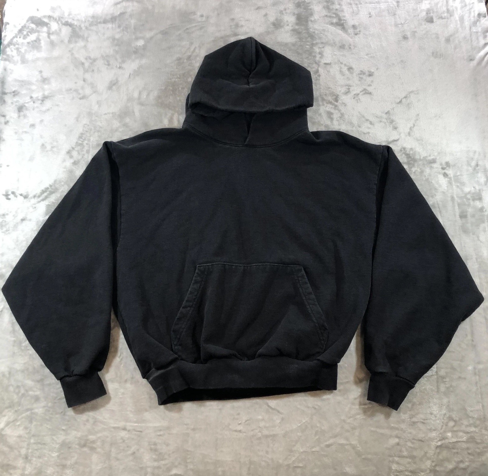 Los Angeles Apparel Hoodie Mens Large Black Heavyweight Fleece Sweatshirt USA