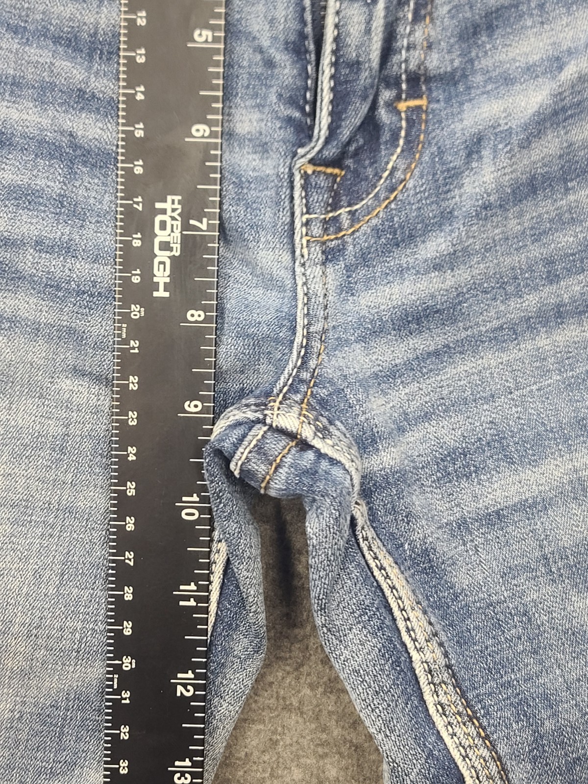 BKE Jake Men 32×32 Straight Leg Jeans Light Wash Stretch Blue Denim Distressed