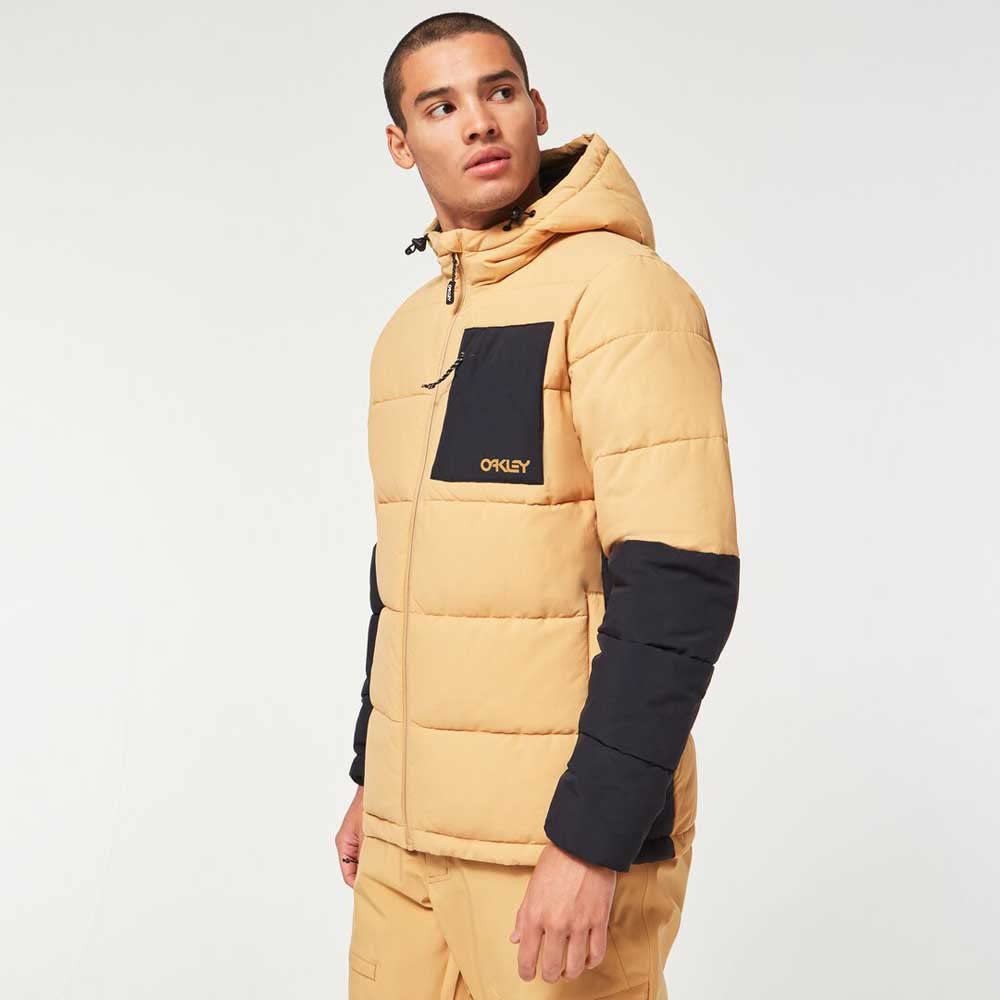 Oakley Standard Tahoe Puffy RC Jacket, Light Curry/Blackout, Large