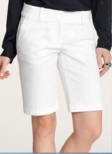 NWT Ann Taylor Crisp white Board Walk Bermuda walking women’s Shorts