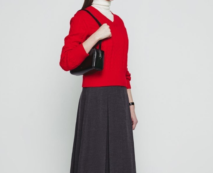 STAND OIL Post Bag Stitch Black Vegan Leather Shoulder Bag K-Fashion
