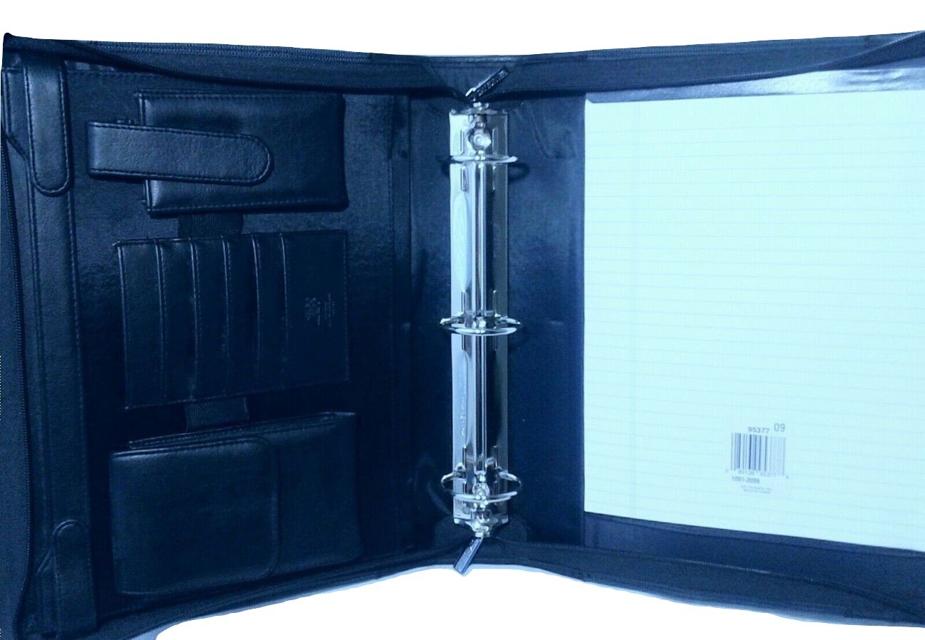 Vintage Day Runner Berlin Undated Planner Binder~Black/Gray Retail $195