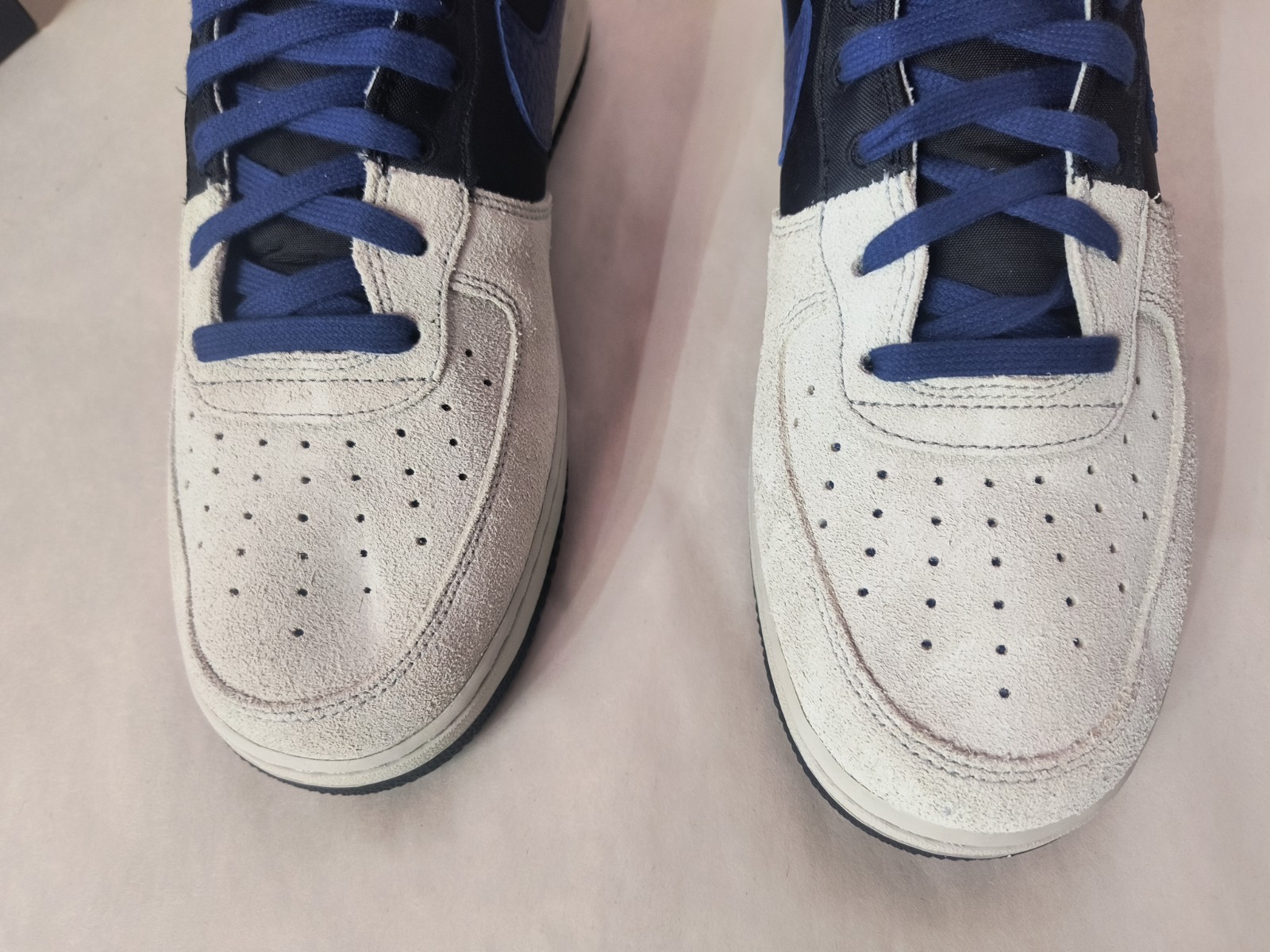 NEW Nike Air Force 1 High 07 Lv8 Platinum Deep Royal Blue 806403 009 NIB Sz 10.5