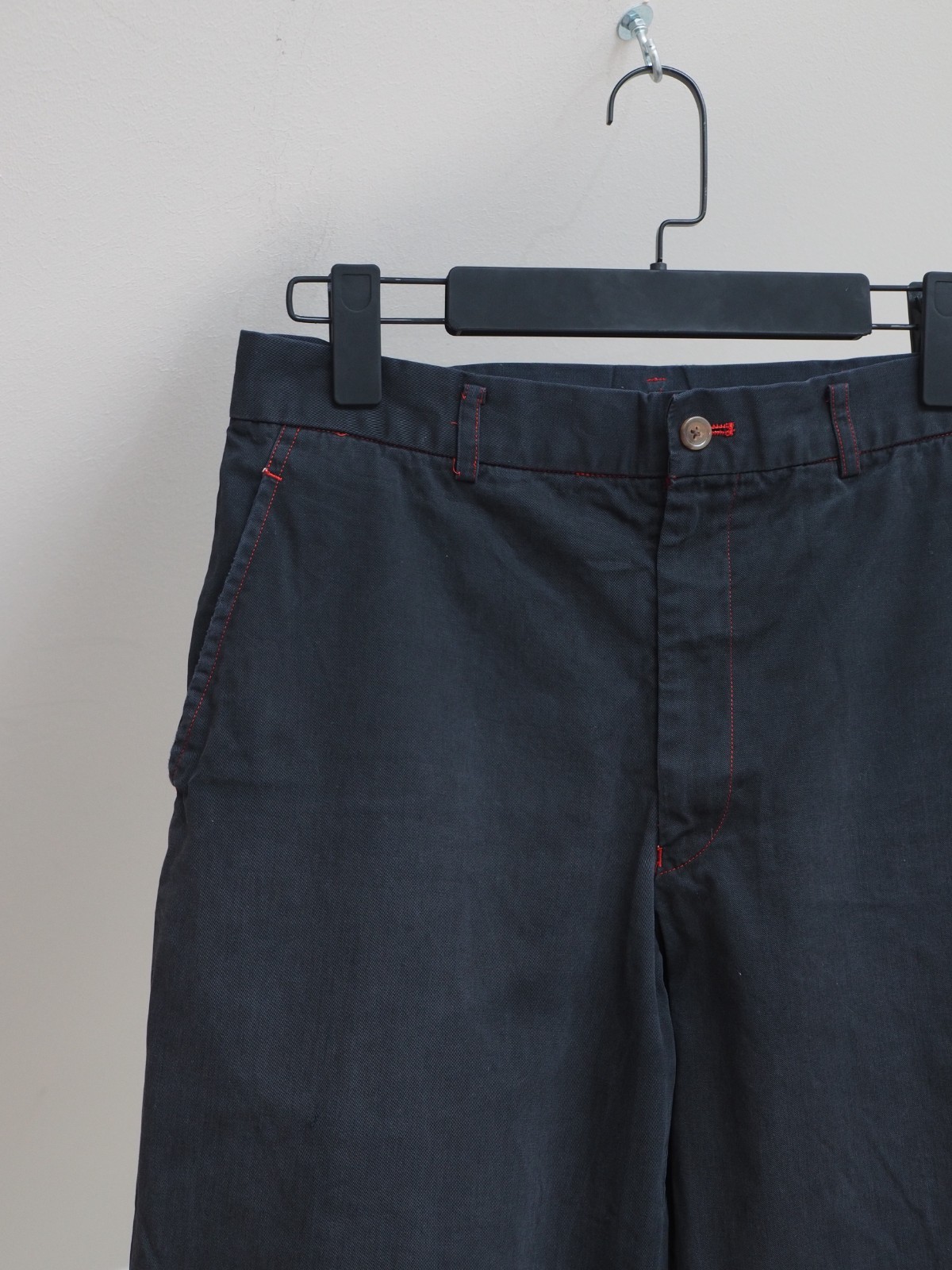 Comme des Garcons Homme Plus Men’s Dark Blue Faded Cotton Pants Trousers Size M