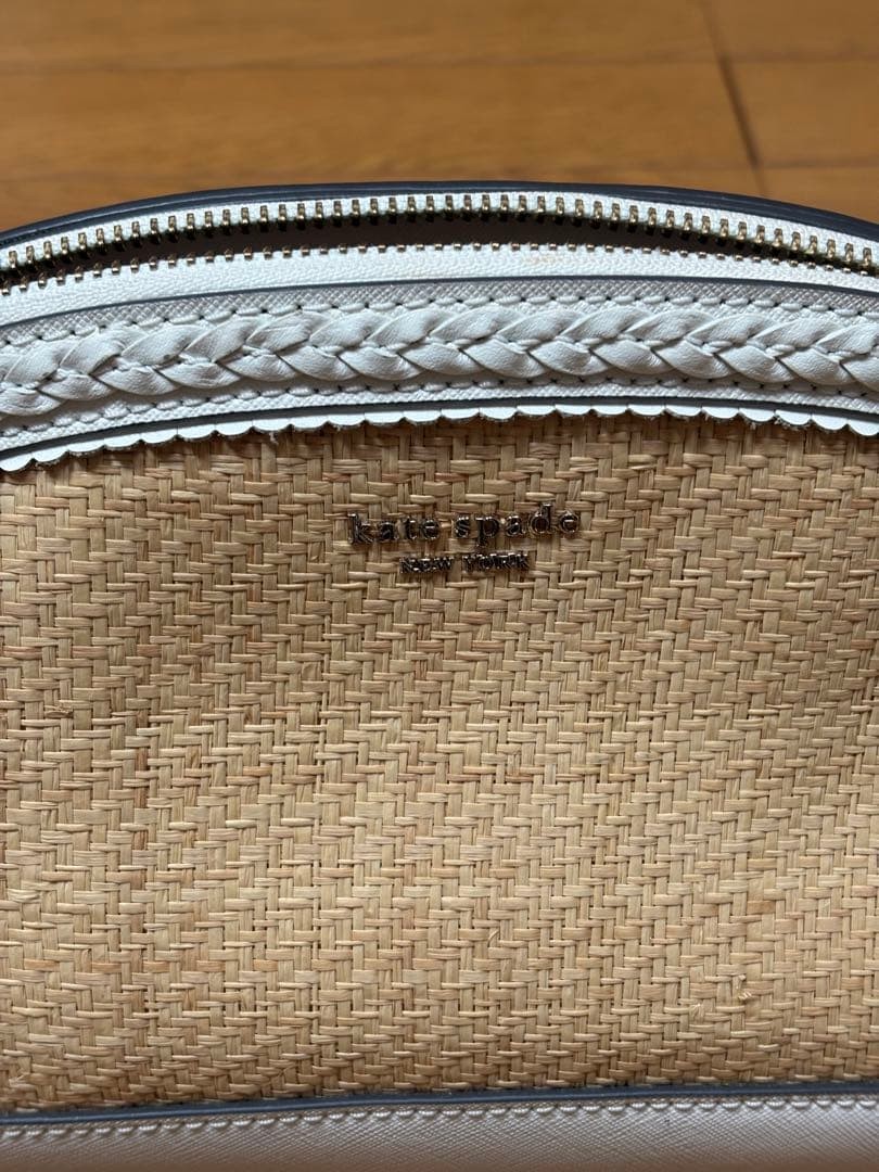 Kate Spade White Straw Crossbody Shoulder Bag Summer Authentic item from Japan