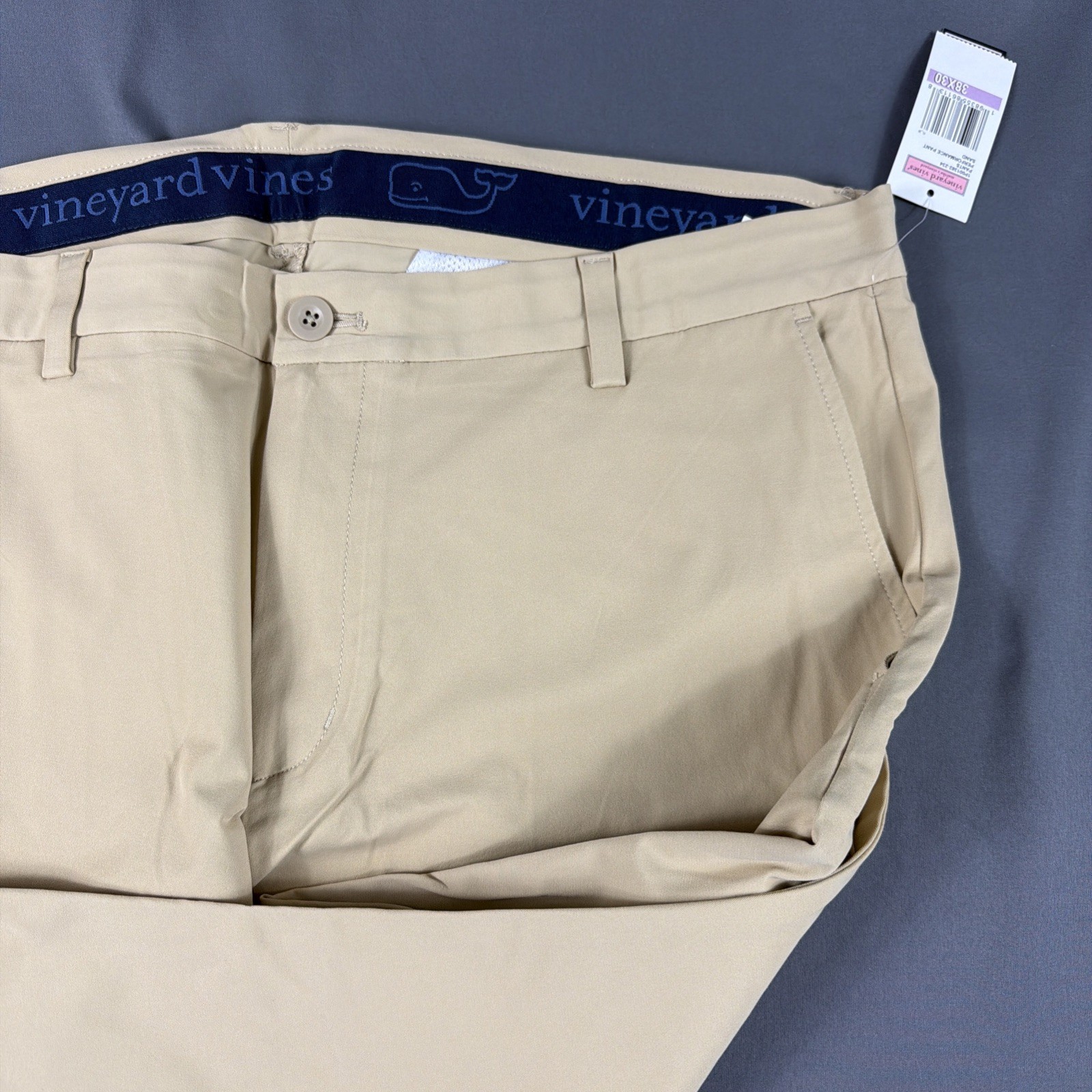 Vineyard Vines Golf Pants Performance Breaker 38 x 30 Sand Nylon Spandex NWT