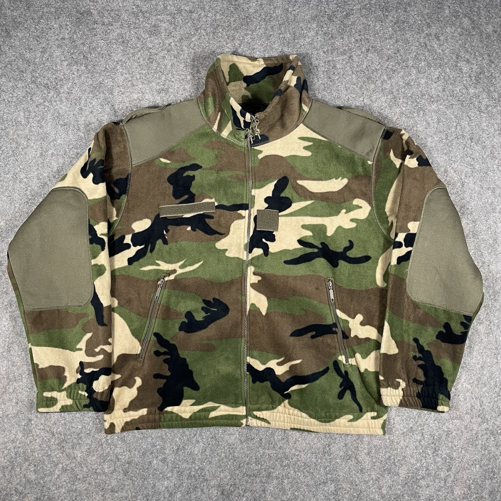 Mil-Tec By Strum Fleece Jacket Mens 2XL Camo Military Winter Full Zip Vintage