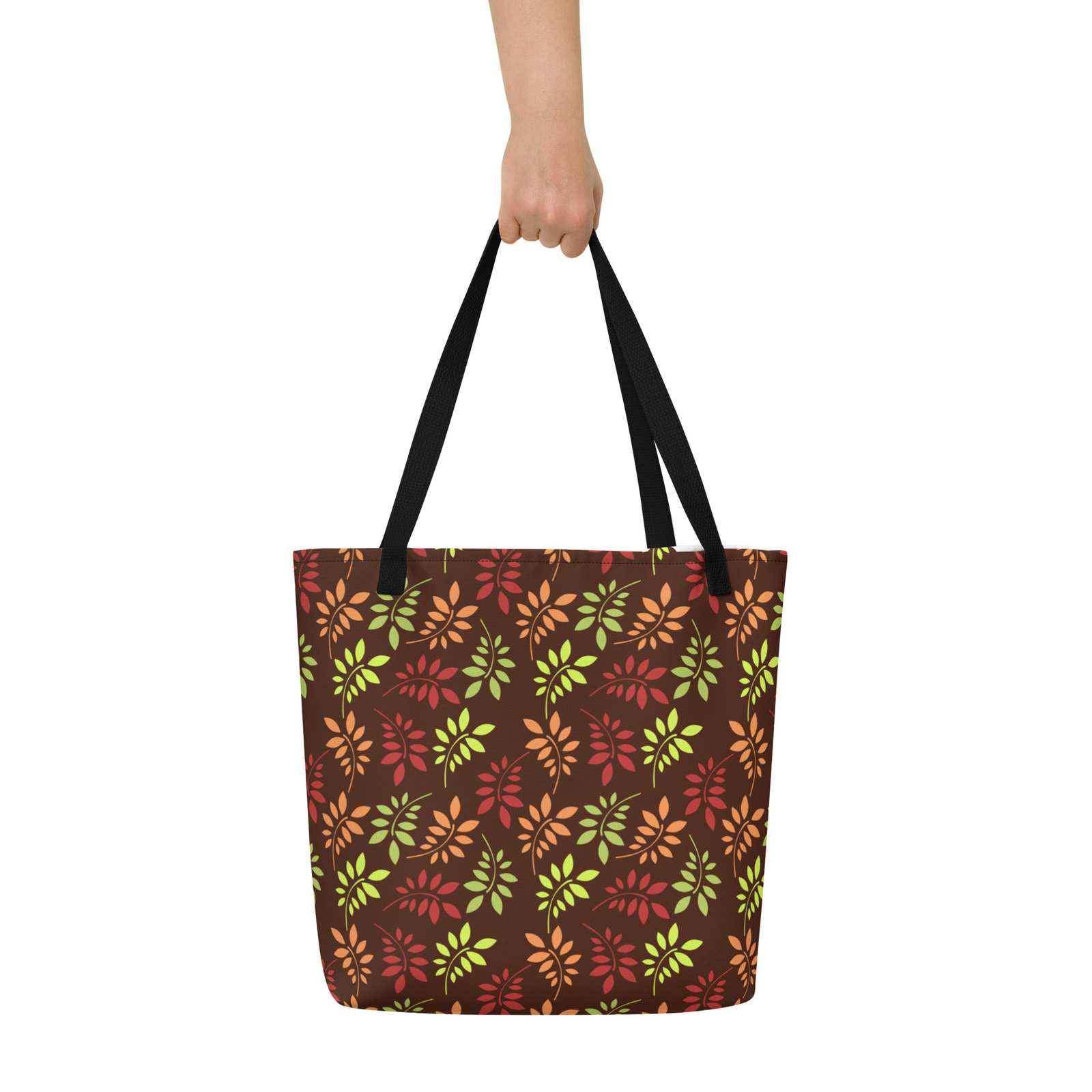 Fall Season All-Over Print Large Tote Bag Carry All Fashion Accessories Leaves