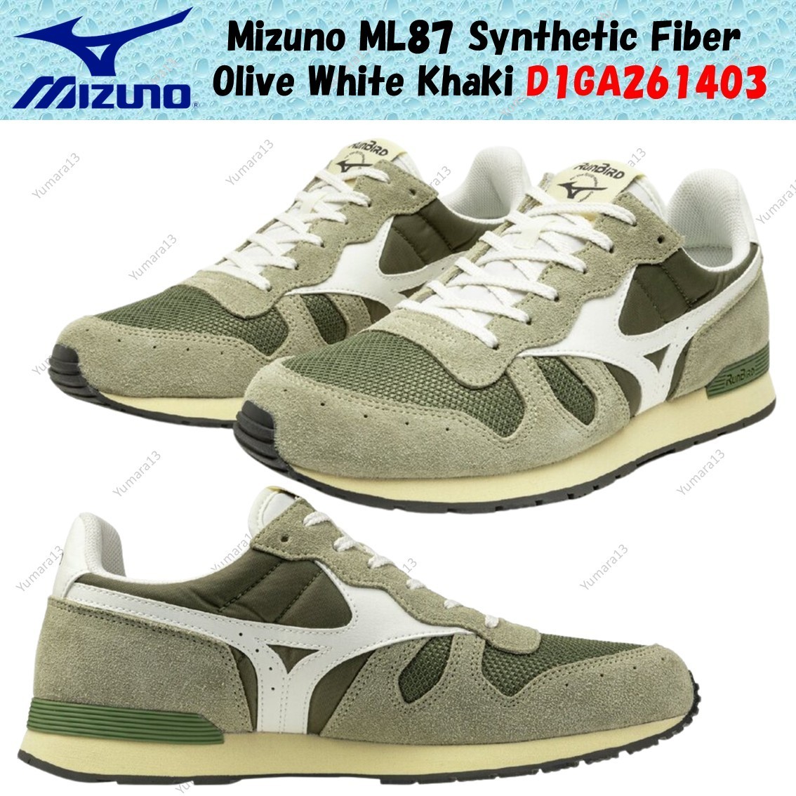 Mizuno ML87 Synthetic Fiber Olive White Khaki D1GA261403 Men’s Size