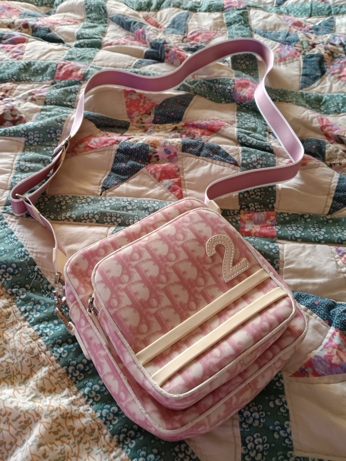 Christian Dior Diorissimo Girly Trotter Messenger Bag Pink