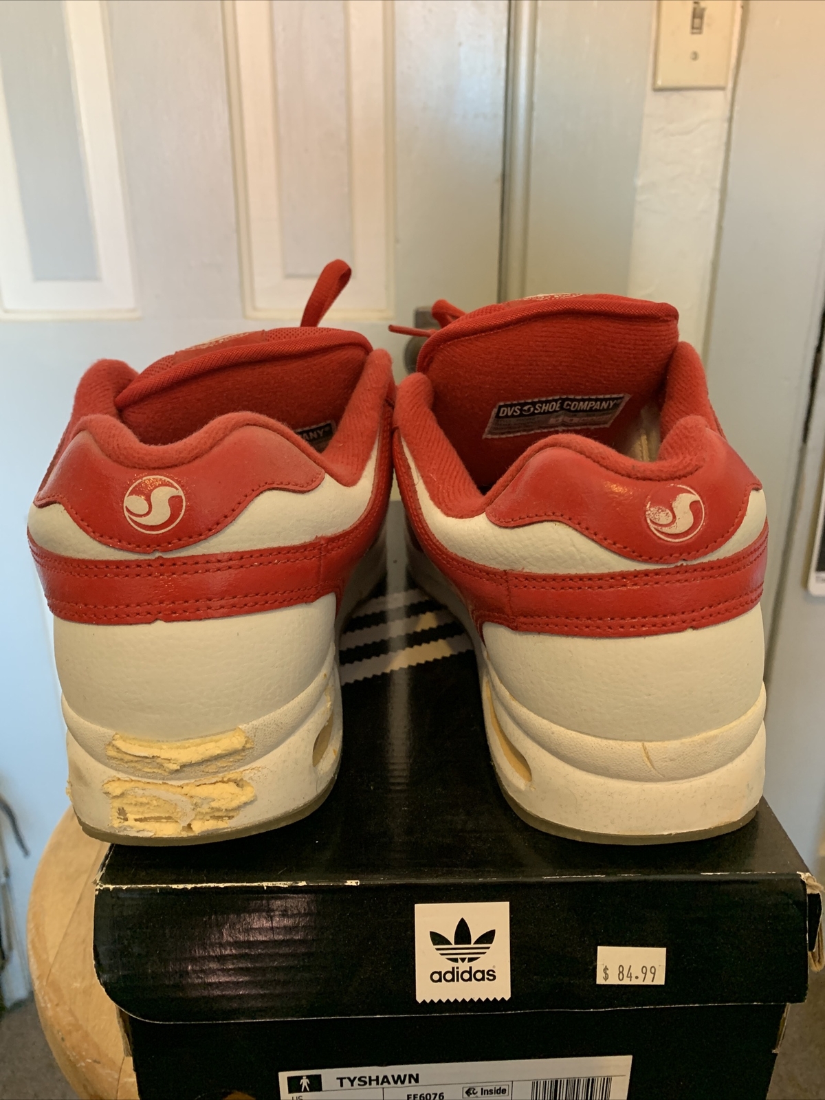 DVS shoe Company Prophet Samples Size 9 White/red Clear Soles