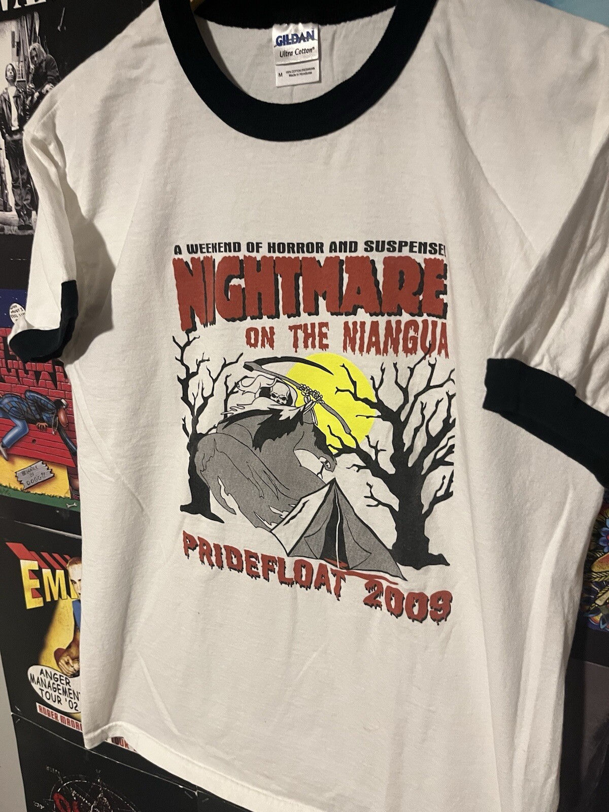 Vintage Y2K 2000’s 2009 Nightmare On Niangua Pridefloat 2009 Ringer Tee