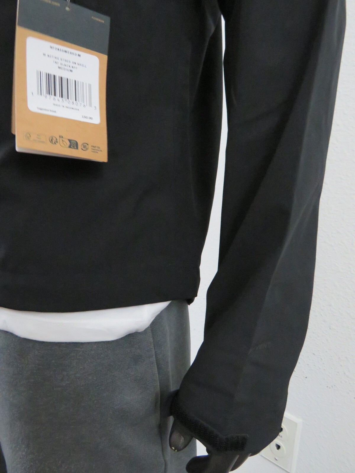Mens North Face Active Stretch Rain Shell Dryvent Waterproof Hoodie Jacket Black
