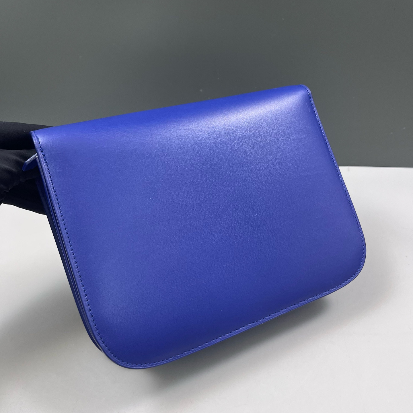 Authentic Celine Classic Box Calfskin Shoulder Bag Blue Gold-Tone eBay AG