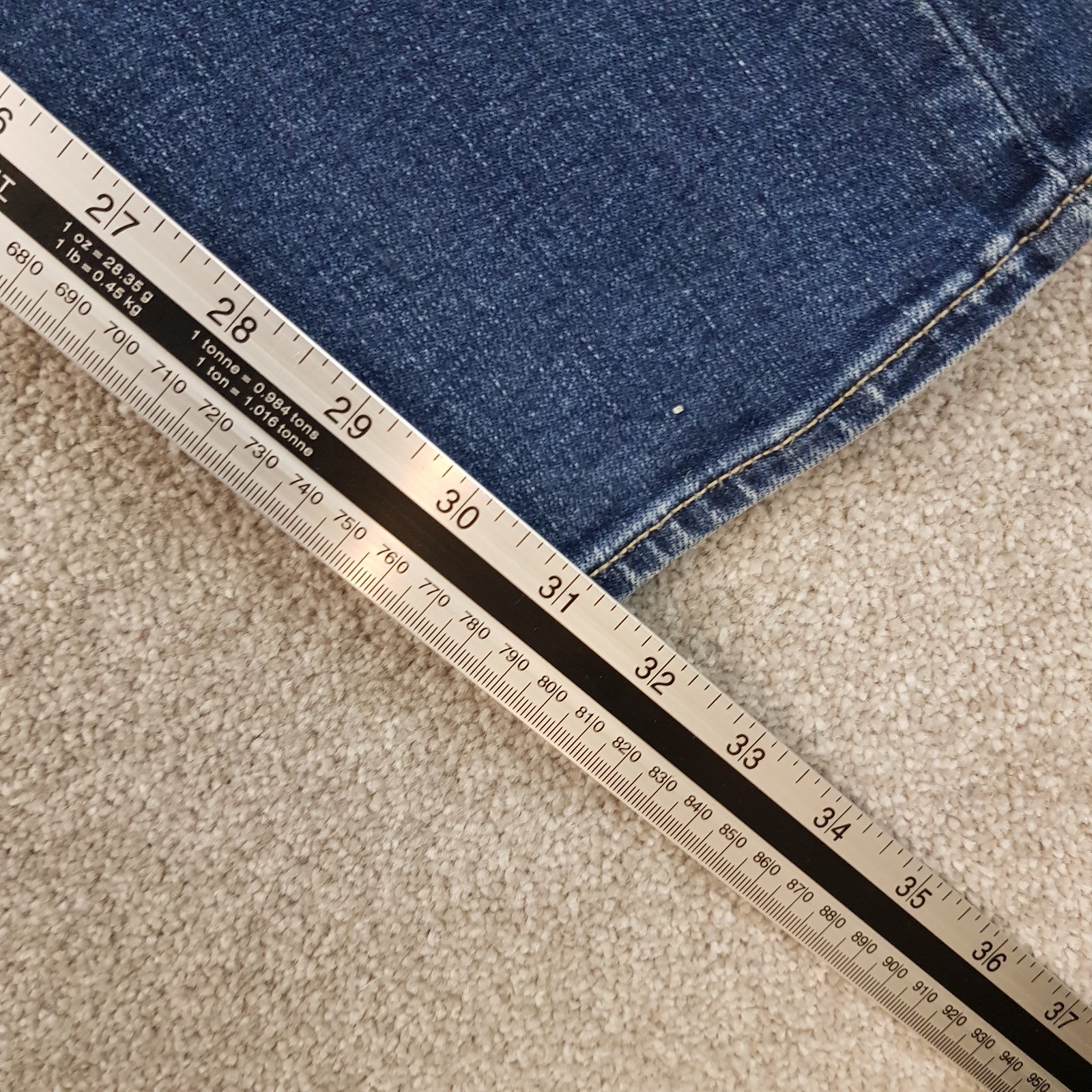 Armani Exchange Mens Jeans 32×31 Blue J13 Slim Stone Wash Denim Zip Fly W32 L31