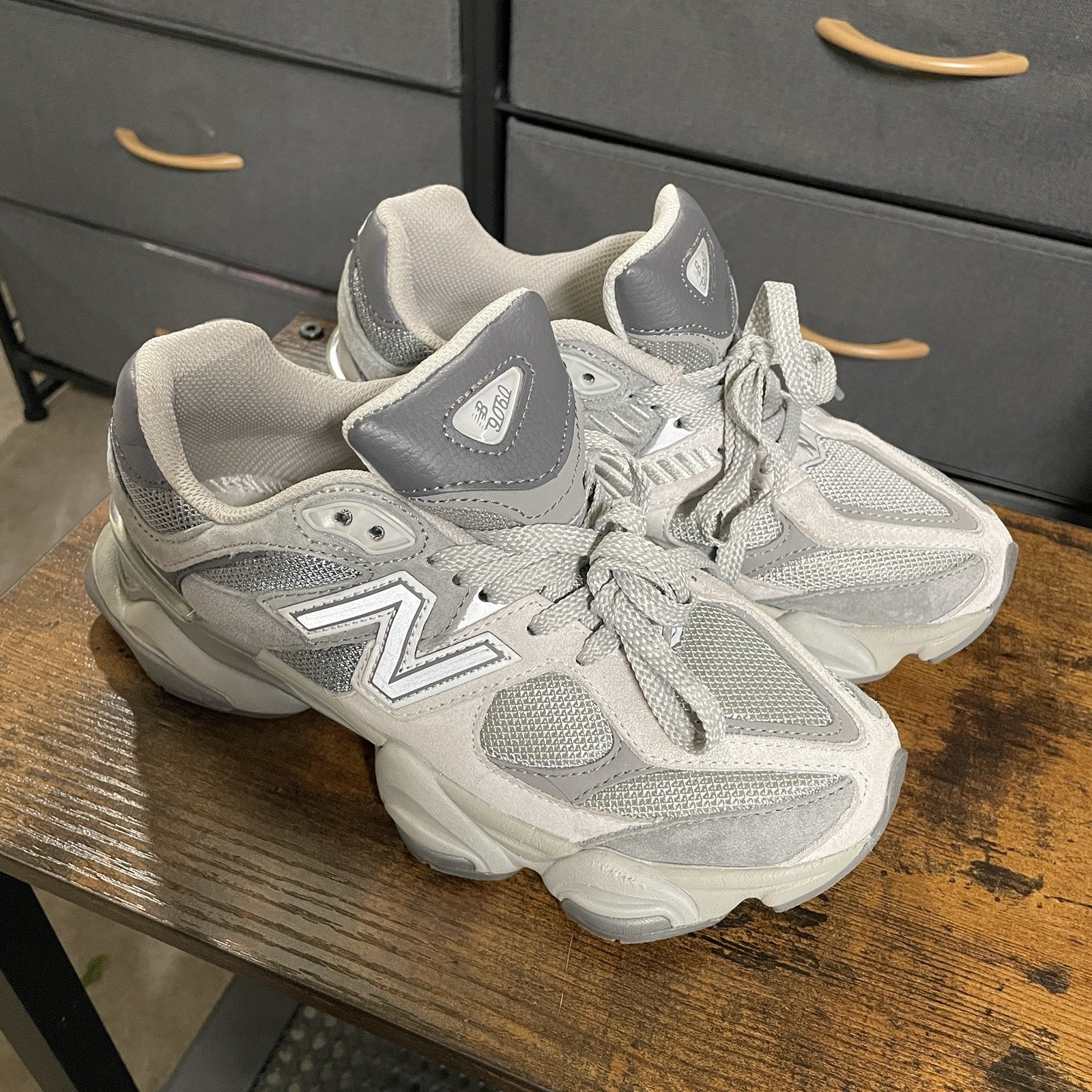 New Balance 9060 Shadow Grey U9060GG Men’s Low Top Lace-Up Suede Sneakers