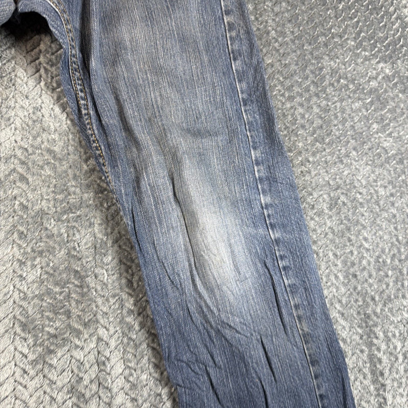 Levis 505 Reguar Straight Jeans Boys 12 Husky 32×27 Blue Denim